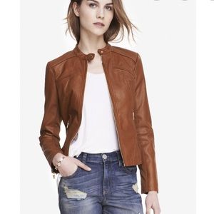 faux leather jacket express